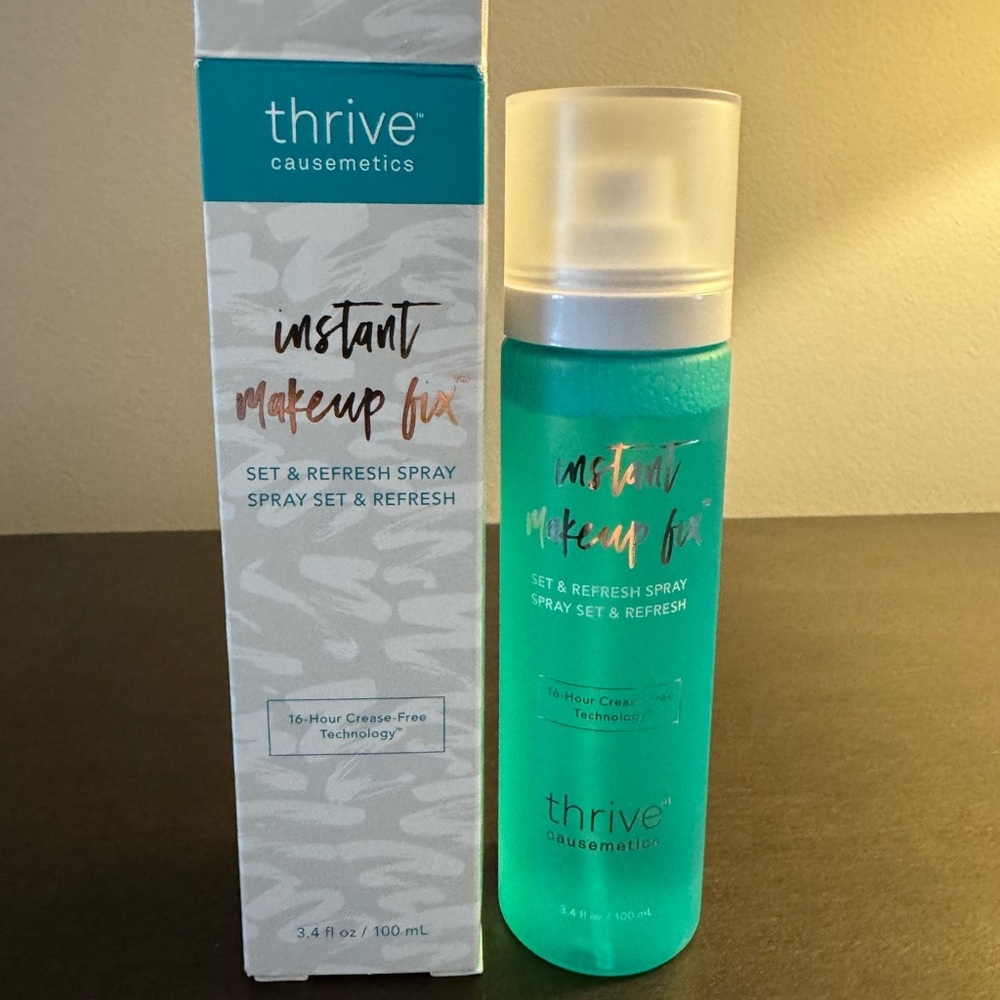Thrive Instant Makeup Fix Set Refresh Spray 3.4 oz 100 ml Full Size NIB